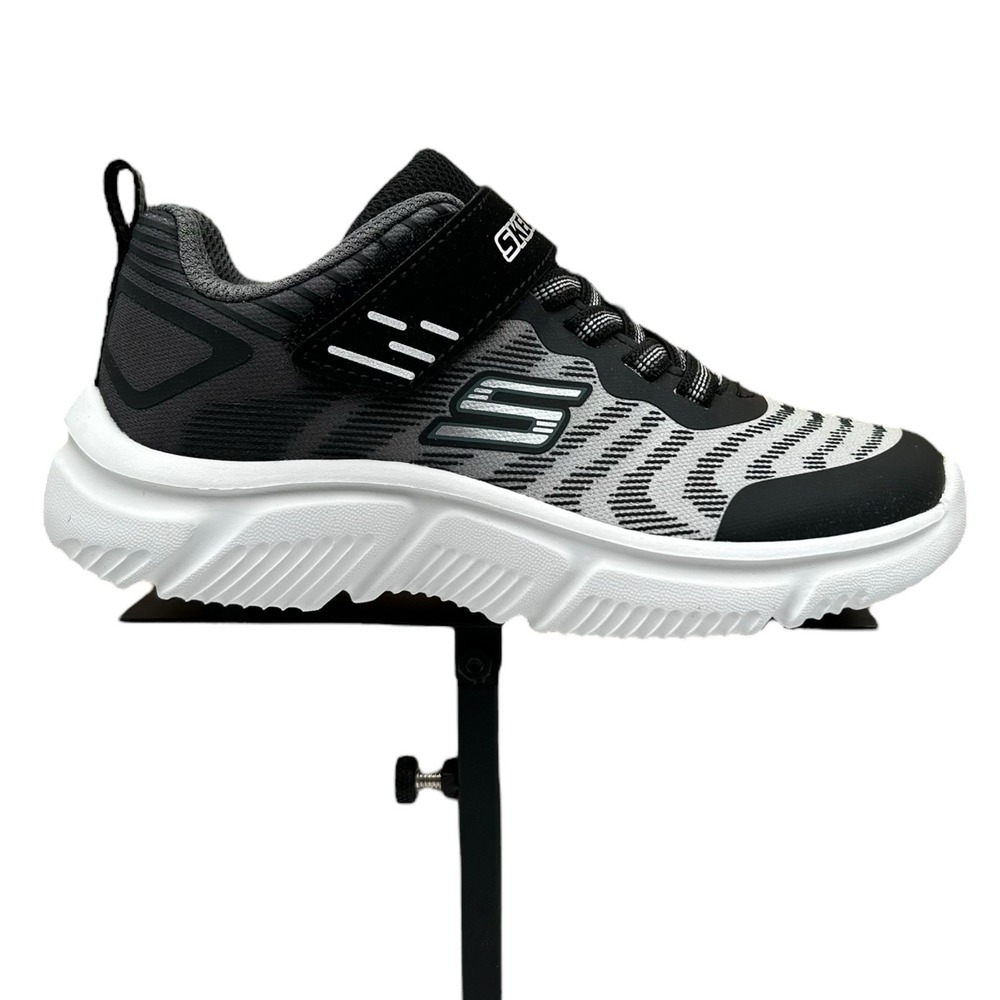 Skechers Little Boys Athletic Slip-on Sneakers Size 11‎ Black Gray Lightweight